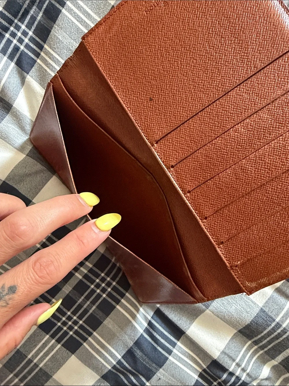 Louis Vuitton Brown/Gold Monogram Tall Card Case